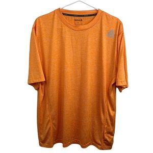 Reebok Mens Orange Short Sleeve Speedwick Shirt Size Large